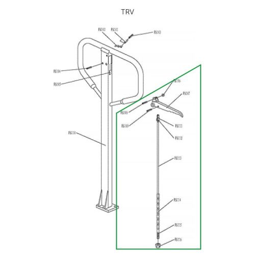 Тяга цепная в сборе для ручки TRV купить в Москве с доставкой по всей России | ProtosMarket.ru