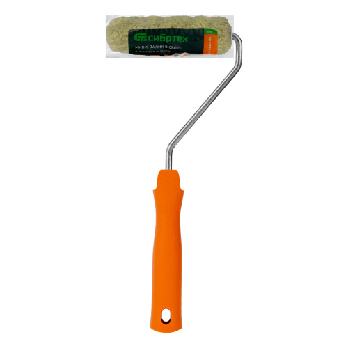 Мини-валик в сборе "Фасадные работы", 110 мм, ворс 12 мм, D 16 мм, D ручки 6 мм, полиакрил, полиэстер Сибртех купить в Москве с доставкой по всей России | ProtosMarket.ru