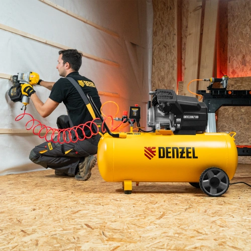 Компрессор воздушный DKV2200/100, Х-PRO 2.2 кВт, 400 л/мин, 100л Denzel по ценам производителя в Москве с доставкой по всей России