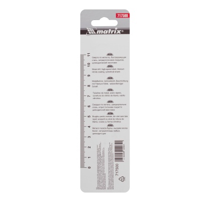 Сверло по металлу, 5 мм, HSS, нитридтитановое покрытие, цилиндрический хвостовик Matrix купить в Москве с доставкой по всей России | ProtosMarket.ru