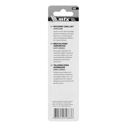 Сверло по бетону, 10 х 120 мм, цилиндрический хвостовик MTX купить в Москве с доставкой по всей России | ProtosMarket.ru