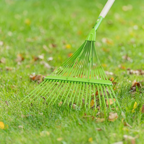Грабли веерные стальные, 565 мм, 22 плоских зуба, эмалированные, усиленные, без черенка, Palisad купить в Москве с доставкой по всей России | ProtosMarket.ru