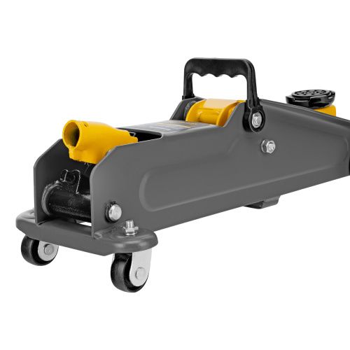 Домкрат гидравлический подкатной, 2 т, 135-385 мм, в пласт. кейсе Denzel купить в Москве с доставкой по всей России | ProtosMarket.ru