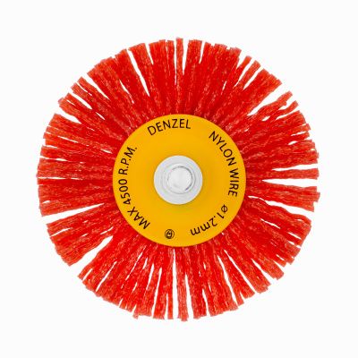 Щетка для дрели, 65 мм, Плоская, со шпилькой, нейлоновая щетина Denzel купить в Москве с доставкой по всей России | ProtosMarket.ru