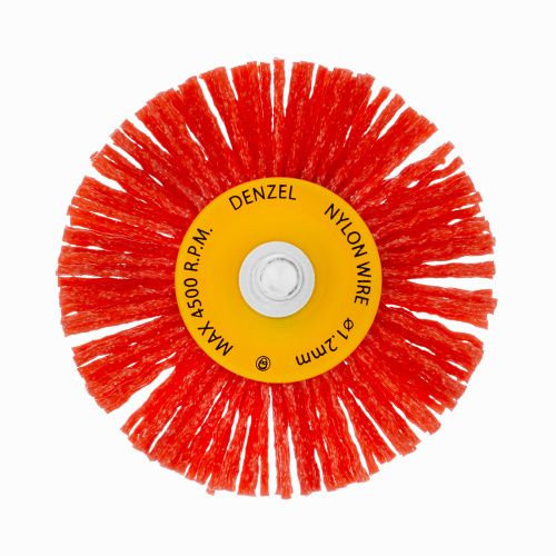 Щетка для дрели, 65 мм, Плоская, со шпилькой, нейлоновая щетина Denzel купить в Москве с доставкой по всей России | ProtosMarket.ru