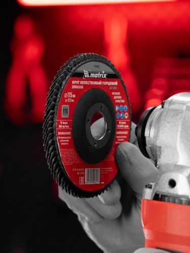 Круг лепестковый торцевой, P 24, 115 х 22,2 мм Matrix купить в Москве с доставкой по всей России | ProtosMarket.ru