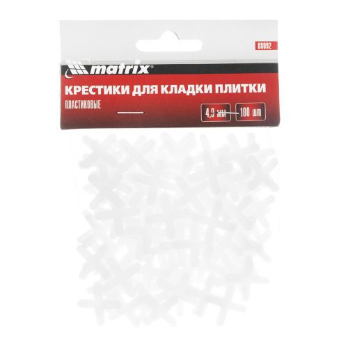 Крестики, 4.0 мм, для кладки плитки, 100 шт Matrix купить в Москве с доставкой по всей России | ProtosMarket.ru