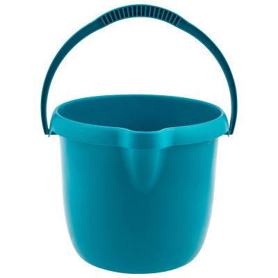 Ведро пластмассовое круглое 12 л, бирюзовое, Home Palisad купить в Москве с доставкой по всей России | ProtosMarket.ru