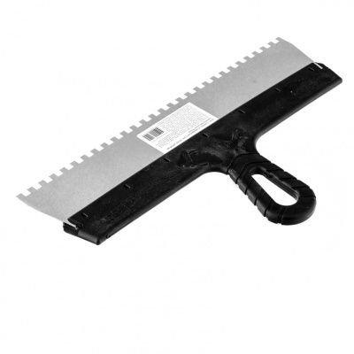 Шпатель  из нержавеющей стали, 350 мм, зуб 6 х 6 мм, пластмассовая ручка Sparta купить в Москве с доставкой по всей России | ProtosMarket.ru