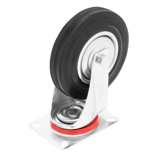 Колесо поворотное D 125 мм, крепление  платформенное Сибртех купить в Москве с доставкой по всей России | ProtosMarket.ru