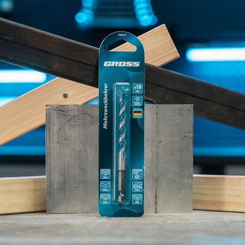 Сверло универсальное, Multipurpose PRO, 6-гр. хвостовик, 10мм Gross купить в Москве с доставкой по всей России | ProtosMarket.ru