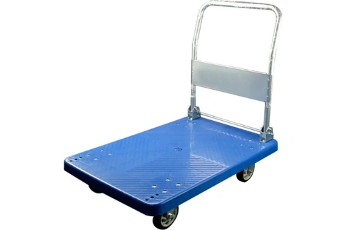Тележка платформенная пластиковая 260 кг TOR PH260P (900х600) со складной ручкой (резина 125 мм) по ценам производителя в Москве с доставкой по всей России