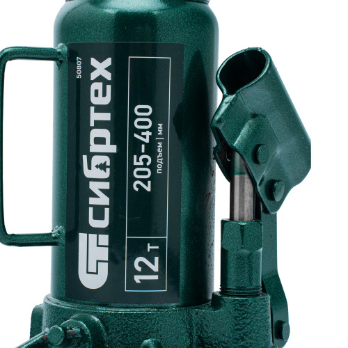 Домкрат гидравлический бутылочный, 12 т, 205-400 мм Сибртех купить в Москве с доставкой по всей России | ProtosMarket.ru