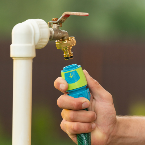 Соединитель быстросъемный для шланга 1/2-3/4, АВС-пластик Palisad Luxe купить в Москве с доставкой по всей России | ProtosMarket.ru