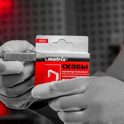 Скобы, 12 мм, для мебельного степлера, закаленные, тип 53, 1000 шт Matrix купить в Москве с доставкой по всей России | ProtosMarket.ru
