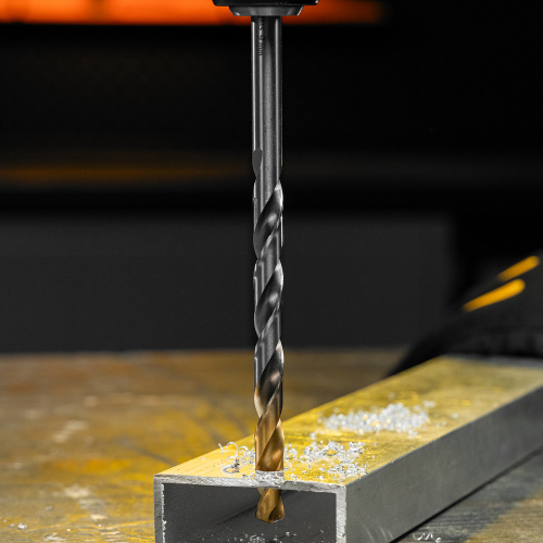 Сверло спиральное по металлу 9 х 175 мм, Р6М5, Golden Tip, удлиненное Denzel купить в Москве с доставкой по всей России | ProtosMarket.ru