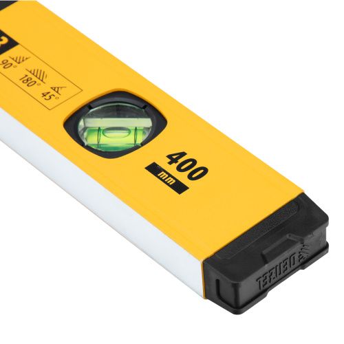 Уровень алюминиевый, магнит., фрезерованный, 3 глазка (1 зеркал.) 0,5 мм/м, 400 мм Denzel купить в Москве с доставкой по всей России | ProtosMarket.ru