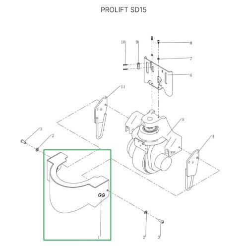 Кожух моторного отсека для тележек SD15 купить в Москве с доставкой по всей России | ProtosMarket.ru