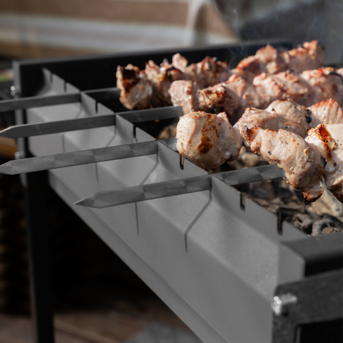 Мангал сварной на колесах, 662 х 390 х 152/805 мм, сталь 2 мм, кочерга в комплекте, Camping Palisad купить в Москве с доставкой по всей России | ProtosMarket.ru