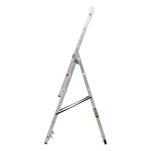 Лестница, 3 х 6 ступеней, алюминиевая, трехсекционная, Сибртех купить в Москве с доставкой по всей России | ProtosMarket.ru