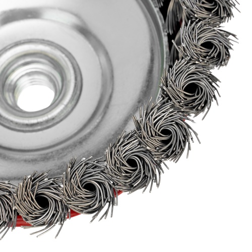 Щетка для УШМ, 125 мм, М14, "чашка", крученая проволока 0.5 мм Matrix купить в Москве с доставкой по всей России | ProtosMarket.ru