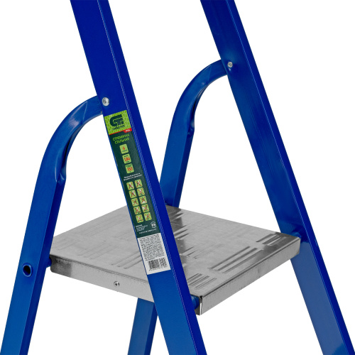 Стремянка, 6 ступеней, стальной профиль, алюминиевые ступени Сибртех купить в Москве с доставкой по всей России | ProtosMarket.ru