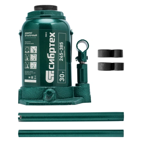 Домкрат гидравлический бутылочный, 30 т, 245-385 мм Сибртех купить в Москве с доставкой по всей России | ProtosMarket.ru