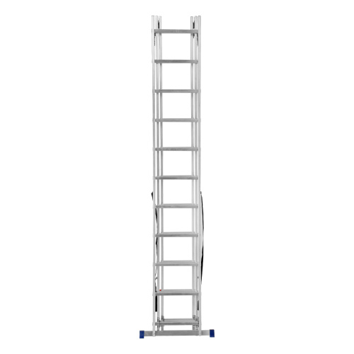 Лестница, 3 х 11 ступеней, алюминиевая, трехсекционная, Сибртех купить в Москве с доставкой по всей России | ProtosMarket.ru