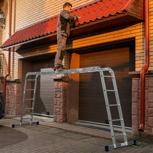 Лестница шарнирная алюминиевая, 4 х 5 ступеней, Сибртех купить в Москве с доставкой по всей России | ProtosMarket.ru