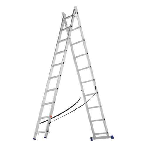 Лестница, 2 х 10 ступеней, алюминиевая, двухсекционная, Сибртех купить в Москве с доставкой по всей России | ProtosMarket.ru