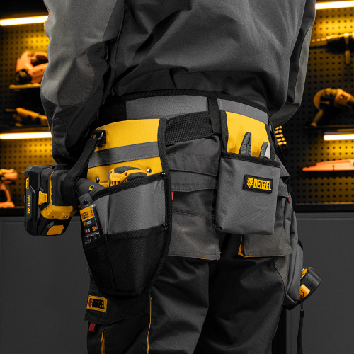 Пояс монтажника, сумки поясные, кобура для шуруповерта Denzel купить в Москве с доставкой по всей России | ProtosMarket.ru