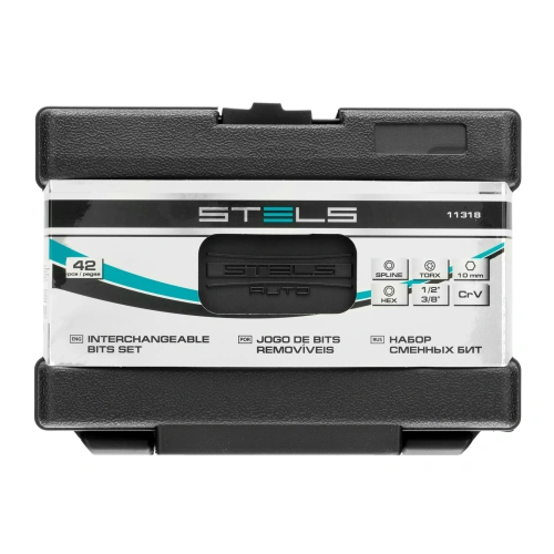 Набор бит HEX, Torx , SPLine, хвостовик-шестигранник 1/2, CrV, 42 шт. Stels купить в Москве с доставкой по всей России | ProtosMarket.ru