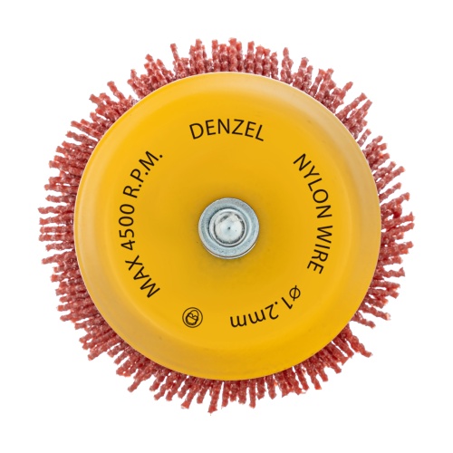 Щетка для дрели, 75 мм, Чашка, со шпилькой, нейлоновая щетина Denzel купить в Москве с доставкой по всей России | ProtosMarket.ru