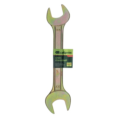 Ключ рожковый, 24 х 27 мм, желтый цинк Сибртех купить в Москве с доставкой по всей России | ProtosMarket.ru