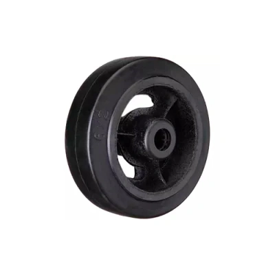 Колесо большегрузное неповоротное D 46 100 мм чугунное обрезиненное купить в Москве с доставкой по всей России | ProtosMarket.ru