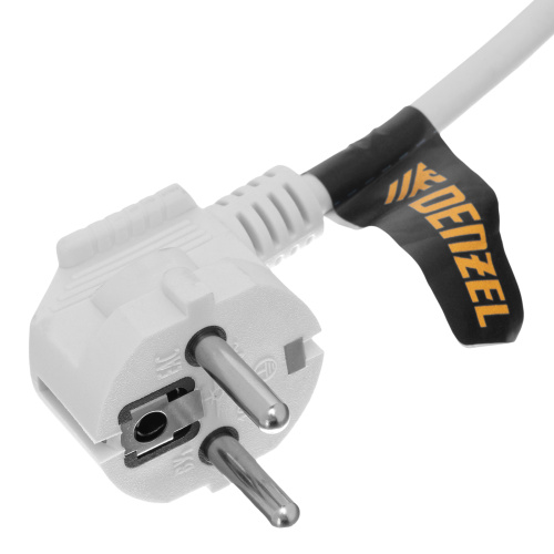 Шнур сетевой Energy Series, ПВС, 1,5 м, 3 x 1,5 мм, с неразборной вилкой, белый, Denzel купить в Москве с доставкой по всей России | ProtosMarket.ru