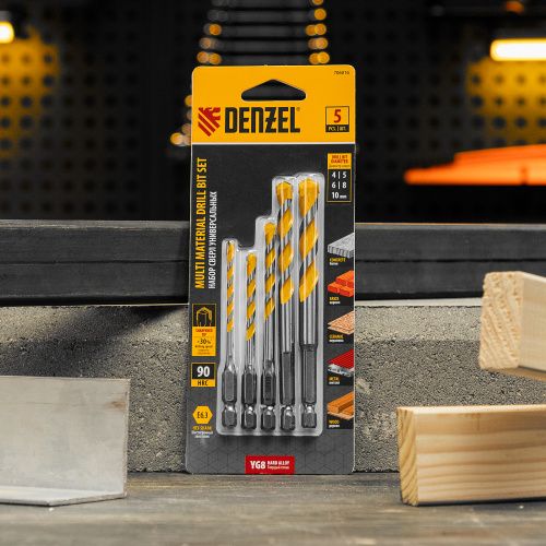 Набор сверл универсальных, Multi cut, 4-10 мм, 5 шт Denzel купить в Москве с доставкой по всей России | ProtosMarket.ru