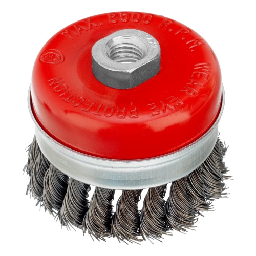 Щетка для УШМ Heavy Duty, 80 мм, М14, "чашка", крученая проволока 0.5 мм Matrix купить в Москве с доставкой по всей России | ProtosMarket.ru