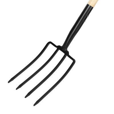 Вилы 4-рогие, огородные, кованые, 195х295х1165 мм, деревянный лакированный черенок Palisad купить в Москве с доставкой по всей России | ProtosMarket.ru
