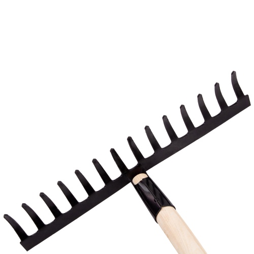 Грабли стальные, 360х1300 мм, 14 прямых зубьев, деревянный черенок, Россия, Сибртех купить в Москве с доставкой по всей России | ProtosMarket.ru