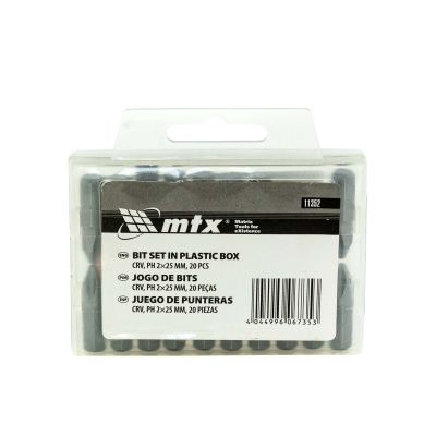 Бита PH2 x 25 мм, сталь 45Х, 20 шт, пластиковый бокс Matrix купить в Москве с доставкой по всей России | ProtosMarket.ru