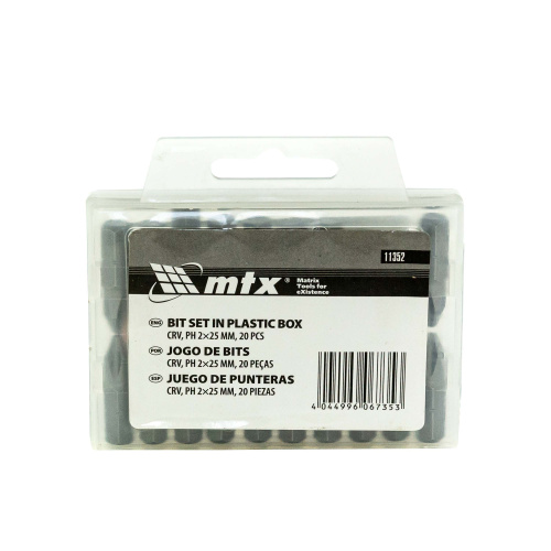 Бита PH2 x 25 мм, сталь 45Х, 20 шт, пластиковый бокс Matrix купить в Москве с доставкой по всей России | ProtosMarket.ru