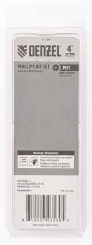 Бита PH1x100 мм, 5 шт. Denzel купить в Москве с доставкой по всей России | ProtosMarket.ru