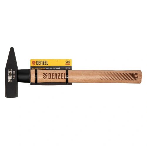 Молоток слесарный, 500 г, кованый квадратный боек, буковая рукоятка Denzel купить в Москве с доставкой по всей России | ProtosMarket.ru