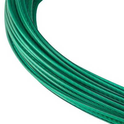 Трос металлополимерный зеленый ПР-2.0, толщина 2.0 мм, моток 20 метров Сибртех купить в Москве с доставкой по всей России | ProtosMarket.ru