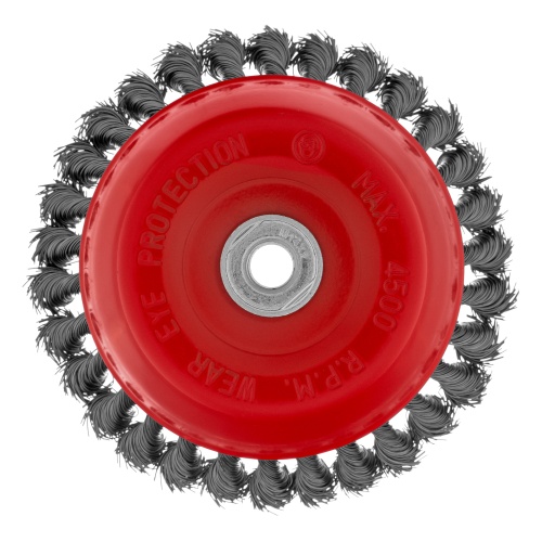 Щетка для УШМ, 150 мм, М14, "чашка", крученая проволока 0.5 мм Matrix купить в Москве с доставкой по всей России | ProtosMarket.ru
