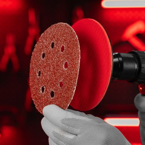 Круг абразивный на ворсовой подложке под "липучку", перфорированный, P 24, 125 мм, 5 шт Matrix купить в Москве с доставкой по всей России | ProtosMarket.ru