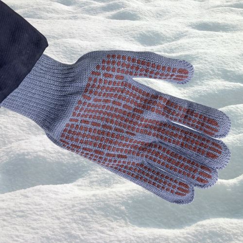 Перчатки трикотажные, акрил, ПВХ гель, "Протектор", серая туча, оверлок Сибртех купить в Москве с доставкой по всей России | ProtosMarket.ru