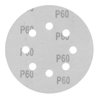 Круг абразивный на ворсовой подложке под "липучку", перфорированный, P 60, 125 мм, 5 шт Сибртех купить в Москве с доставкой по всей России | ProtosMarket.ru