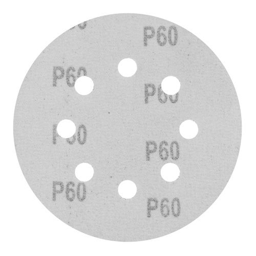 Круг абразивный на ворсовой подложке под "липучку", перфорированный, P 60, 125 мм, 5 шт Сибртех купить в Москве с доставкой по всей России | ProtosMarket.ru